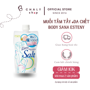 Muối tắm tẩy tế bào chết Sana Esteny Salt Body Scrub giảm viêm ngừa mụn 350g Nhật Bản