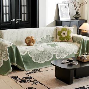 Flowercovered blanket sheet nonslip cushion cloth