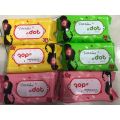 Khăn giấy ướt DOT Wet Tissue Lốc 5 Gói khăn ước 1 Gói 10 Tờ / có lẻ 1 gói. 