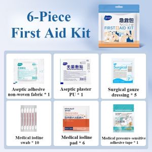 6PCS First Aid Kit Sets Portable Travel Emergency Bag Household Disposable Medical Care Supplies