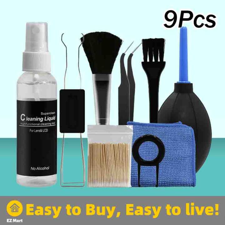 【Fast Shipping】 Cleaning Tool Kits for Computer Camera Mechanical Keyboard Laptop Tablet Earphone Crevice Brush Household Electronic Cleaner Set Keyboard-Cleaning-Kit-9PCS/Set