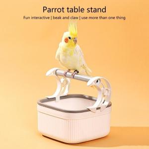 Parrots Rest Stand With Detachable Waste Bucket Parrots Interactively Playgrounds for Easy Cleaning