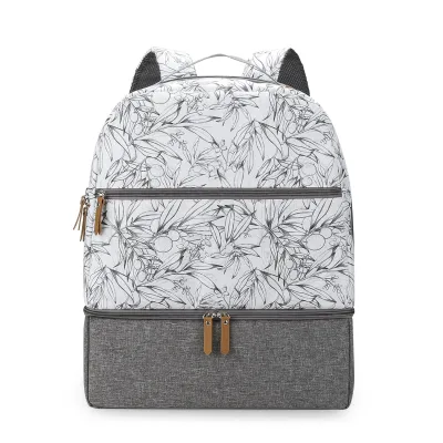 New Waterproof Diaper Backpack Baby Bag with Insulated Cooler Bag Fashion Women Handbag Travel Bag
