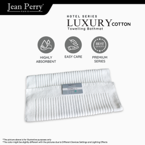Jean Perry Hotel Series Luxury Cotton Toweling Bathmat - 100% Cotton 45cm x 70cm - Highly Absorbent Easy Care Premium Series