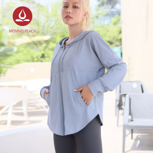 Moving Peach Women Sports Anti-UV Jacket Sun protection Fitness Breathable Long Sleeve BSA