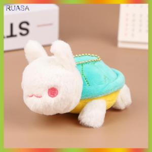 RUASA 11CM Cute Turtle Rabbit Plush Stuffed Doll Soft Plush Toy Keychain Bag Decor Pendant Kid Gift