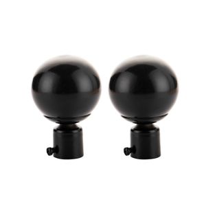 DAWEIF 22/28mm Durable Iron Hollow Out Round Curtain Rods Ends Caps Curtain Rods Head Roman Rod Head Curtain Accessories