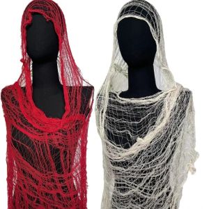 Halloween Hollow Fishing Net Womens Scarf Bridal Cotton Veil Rag Shawl Street Travel Photography Accessories Shoulders H260729