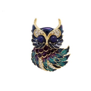 Vintage Style Enamel Owl Brooch Sophisticated Animal Motifs Bagde For Coat Lapel Scarf Decoration Premium Gift