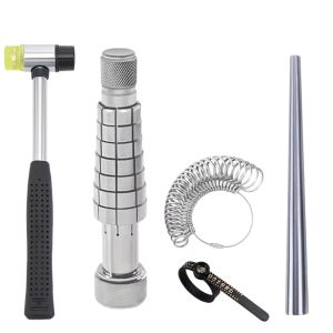 PHYHOO 4Pcs Jewelry Size Adjustment Kit With US Ring Measuring Device Ring Stretcher Expander for Ring Repair & Resizing Equipped