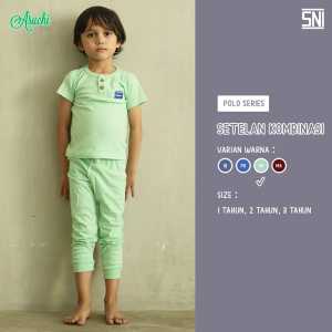 Happiness Babyshop -  Aruchi Baby - ARUCHI POLO SERIES STELAN PIYAMA BAJU PENDEK CELANA PANJANG SIZE 1-3 THN