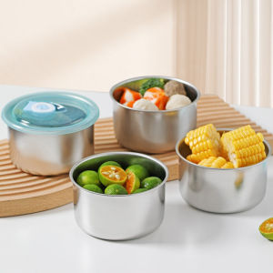 Leakproof 304 Stainless Steel Food Container Thickened Lunch Storage Box Refrigerator Storage Box