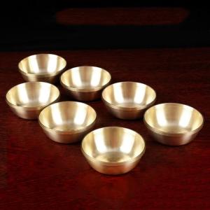 WP💓💛💖 Copper Tibetan Bowl Water Supply Meditation Mini Copper Cup Home Desk Ornament