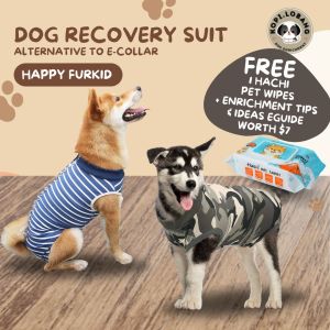 ✅[SG]Pet Recovery Suit | Dog & Cat Surgical Shirt | E-Collar Alternative | Post-Surgery Protective Wear