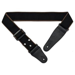 Soft Cotton Guitar Strap Adjustable Length PU Leather Ends Guitar Bass Shoulder Strap with 3 Pick Holders for Guitar