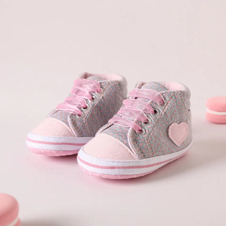 Newborn Baby Girls Shoes Lace up Anti-Slip Infant Toddler Soft