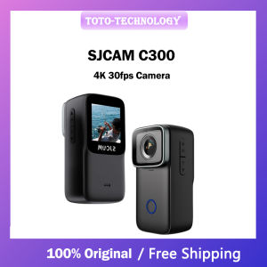 [c300 BLACK IN STOCK]SJCAM C300 Pocket Action Camera 4K 30fps 1.33 Inch Dual Touchscreen Sports Camera 2.4G/5G WiFi 20MP Helmet Camera