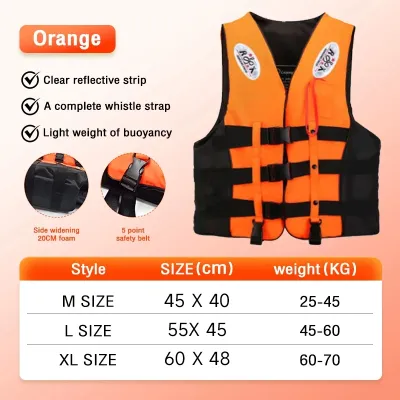ZETA Life Vest For Kids And Adults Safety Life Jacket For Heavy Duty Outdoor Water Sport Swimming Boating Vest