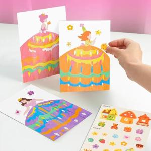 Set Lukisan Gores Pelangi Anak 17 – 42 set DIY Scratch Art Card Buatan Tangan Kreatif