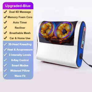 Back Massager MP1 Electric Massage Pillow Relieve Muscle Tension EVA Materia Neck Massager for home and Office