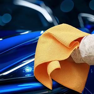 2026 40x40cm Glass Cleaning Towel Yellow Grey Wash Towels Car Detailing Drying Cloth Kitchenware Cleaning Accessories