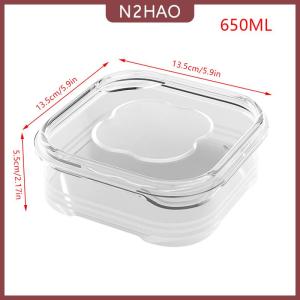N2HAO 1 cái hộp bảo quản thực phẩm tủ lạnh đông lạnh thịt rau tươi giữ hộp trong suốt nhà bếp hộp lưu trữ kín