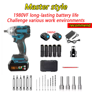 Electric Impact Cordless Brushless Ratchet Driver High torque Wrench With Rechargeable Battery