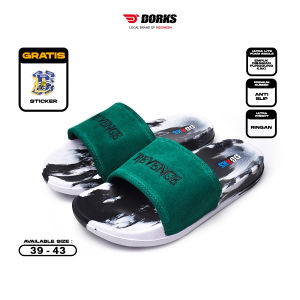 Dorks Revenge Green White - Sandal Slop Casual Premium Pria Wanita Sendal Selop Slipper Anti Licin Original Dorks