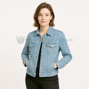 Jaket Denim Wanita Warna – Casual Stylish Korean Look | Jaket Jeans Cewek Lengan Panjang Slim Fit