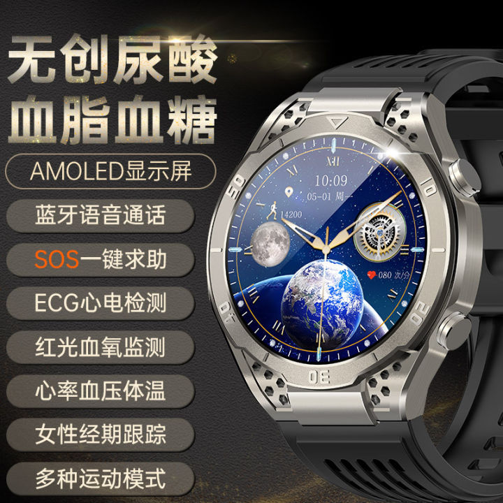 chuangruJA01 Bluetooth call smartwatch AMOLED screen ECG temperature