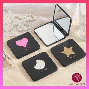 Cermin Mini Cermin Lipat Mini Model Segiempat 2 Sisi Cermin Makeup Petak Cermin Rias Cermin Travel