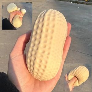 NALANILI Slow Rebound Simulated Peanut Squeeze Toy Soft Stress Relief Decompression Toy Creative Sensory Toy Kids Adults