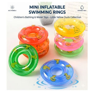 Mini Inflatable Swimming Ring Children Bathing Water Toys Little Yellow Duck