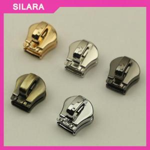 SILARA 10Pcs 5# Metal Zipper Head Pull Slider Zip Lock Bag Luggage Garment DIY Repair Kit Hardware Accessories