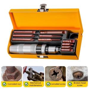 Manual Impact Driver and Screw Extractor Set for Tackling Stubborn Rusted Screws Efficient Bolt Screw Removal 12Pieces