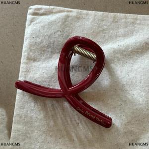 [COD] HUANGMS คอลเลกชันสีแดงฝรั่งเศส! กิ๊บติดผมหัวหลังหัวใหญ่จับแน่นมีตัวอักษรตัวใหญ่กิ๊บหนีบผมกิ๊บหนีบผม