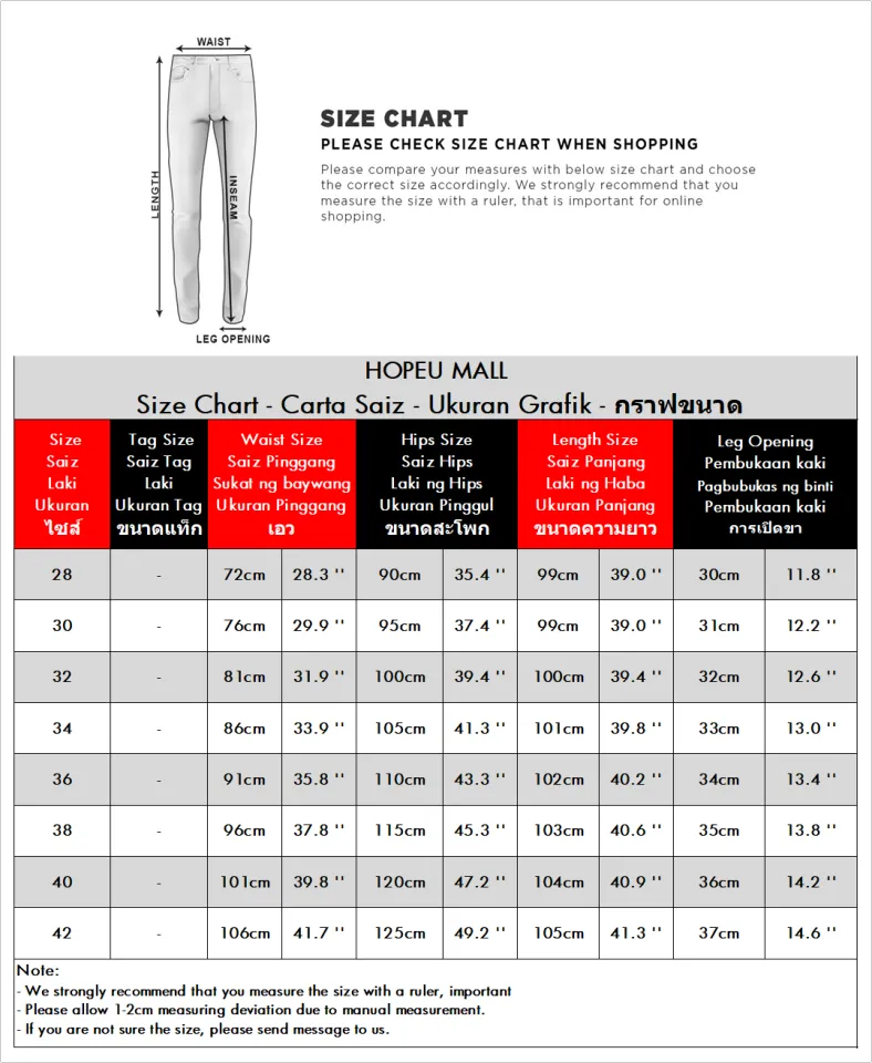 HOPEU 28-42 Plus Size Skinny Ripped Jeans for Men Long Pants Man