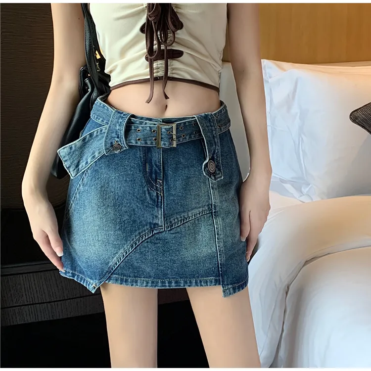 Pear-shaped body fat mm denim shorts summer thin section large