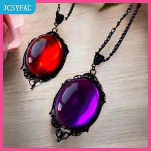 JCSYFAC Vòng cổ dơi ma cà rồng Cameo máu màu tím trang sức Gothic dơi đen phụ kiện phù thủy ngoại giáo thay thế cổ điển Choker người đàn ông