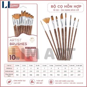 Bộ Cọ Vẽ Tranh Đa Năng Cao Cấp 4/5/6/7/10 Chi Tiết | Lông Nylon Mềm Không Rụng Lông LIM ART
