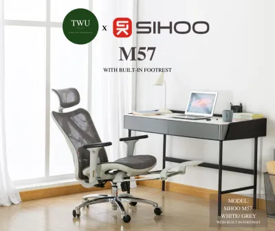 SIHOO M57 CLASSIC with Built-in Footrest Ergonomic Office and Gaming Chair with 2 Year Warranty | Adjustable Height Lumbar Support Headrest and 3D Armrests | Sihoo Official