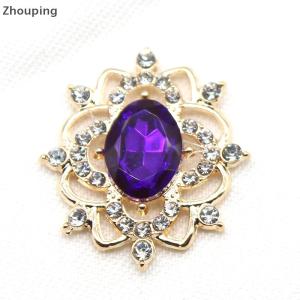 【ZP】Cute เครื่องประดับเพชรอัลลอยรูปวงรีขนาด27x31มม. เครื่องประดับสำหรับชุดแต่งงานแบบทำมืออุปกรณ์ประดับศีรษะเครื่องประดับอัญมณี