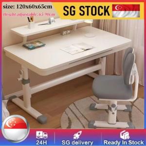 2Pcs/Set Bookstand Widened Desktop Desk Chair Set Kids Adjustable Height Study Drawer Table with Chair Set
