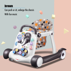KIDONE Walker Baby Boys P baby multi-function walker prevent O-legs can push or sit with music and lights Walker Baby Boys Practice Walking 6 to 12 Months Push Walker Car Girl Boy Music Sal Supporte Baby walkers prevent O-legs racing rocking chair