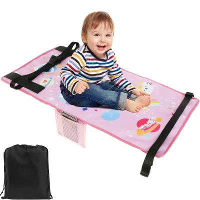 【High Cost-Performance】 Kids Travel Airplane Bed Baby Pedals Bed Portable Travel Airplane Bed Foot Leg Rest Hammock Footrest Bed Toddler Seat Extender