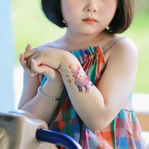 XMXP super beautiful color butterfly tattoo sticker waterproof female long-lasting children tattoo sticker non-toxic washable painted sticker