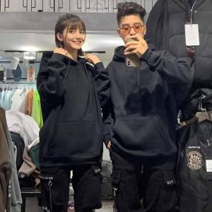 Oversized Hoodie for Men and Women | Couple Matching Pullover Sweatshirt | Korean Style Hoodie Jacket