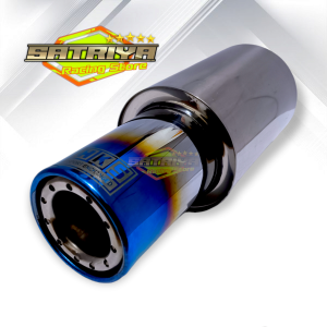 Knalpot Racing Mobil HKS Gronel Cincin Full Stainless Ngebass Blue
