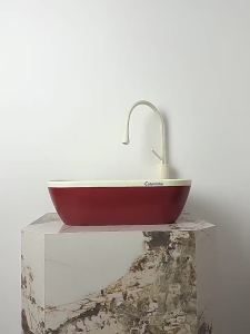 Bathroom Sink Table Wash Basin Bathroom Basin Sink Toilet Basin Corner Basin Colorful oval ceramic toilet for small-sized homes