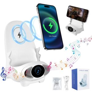 COOLSOOL Di động Sạc nhanh không dây ghế mini Đang sạc 3 trong 1 Giá đỡ điện thoại Phổ quát có chức năng loa Sạc không dây ghế mini